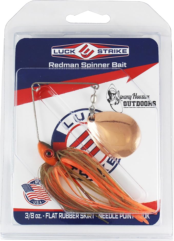 Luck E Strike Redman Spinner Bait by Jimmy Houston, 3/8 Ounce Colorado Spinnerbait
