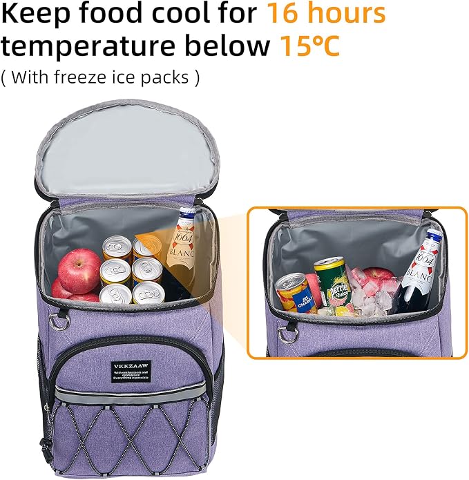 Backpack Cooler Backpack 26 Cans Insulated Leak Proof for Women Men Beach Camping Picnic Fishing Hiking Lunch Backpack Waterproof Cooler