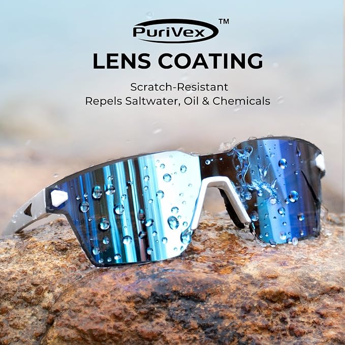 KastKing Tarkio Polarized Fishing Sunglasses, Large Single PC Lenses, Rimless Wrap Design, UV400 Protection Sports Sunglasses