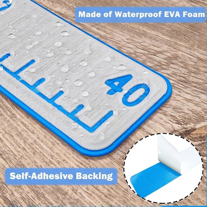 Fish Ruler for Boat 40in EVA Foam Fish Measuring Ruler with Self-Adhesive Backing for Fishing Kayaks Accessories Fish Ruler Measurement Sticker Tool for Fish Boat