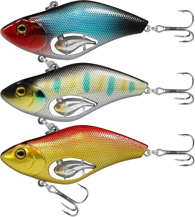 TRUSCEND Shallow or Deep Diving Crankbait with BKK Hooks, Wobble Fishing Lures for Bass Trout Crappie Walleye, Sinking Lipless Vibe Crank Bait for Bass Pike, Amazing Swimbait for Family Fishing