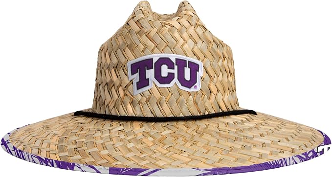 FOCO Men's NCAA College Team Logo Floral Straw Sun Hat