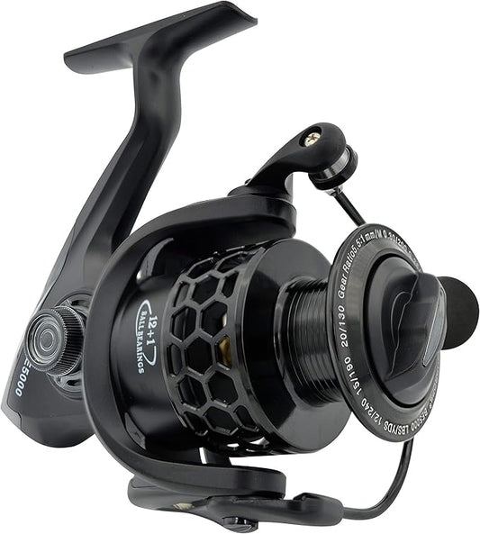 Fishdrops Spinning Fishing Reels 12+1BB Ultra Lightweight Carved Aluminum Spool Reels Affordable Smooth Spinning Reels