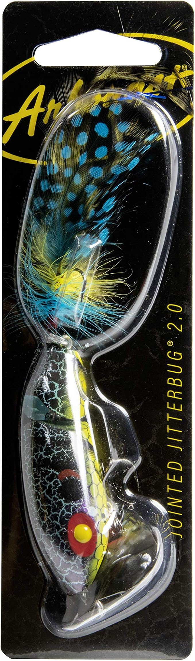 Arbogast Jointed Jitterbug 2.0 Topwater Bass Fishing Lure, 2 1/2 Inch, 3/8 Ounce