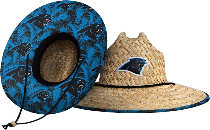 FOCO Men's NCAA College Team Logo Floral Straw Sun Hat