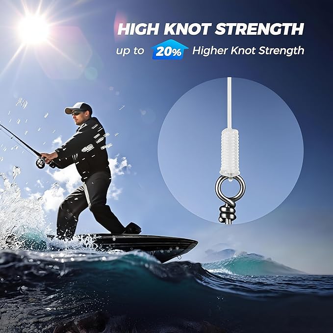 30 lb Pre-Tied Dropper Loop Knots Line. Fishing Line Spool. Loops 16 Inches Apart with 5.5 Inch Loop Size. Perfect for Saltwater & Freshwater Fishing, Snapper & Other Bottom Feeding Fish
