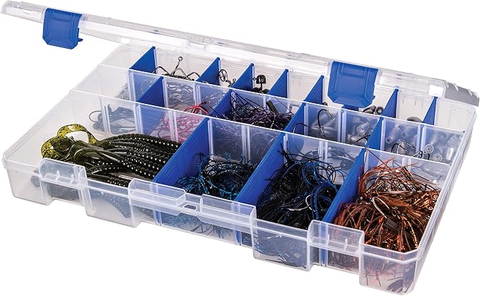 Flambeau Outdoors 5003 Fishing - Includes 15 Dividers, 25 Compartments, Clear Fishing Lure Organizer, Tuff Tainer with Zerust Anti-Rust Dividers - 14.25" x 9.12" x 2"