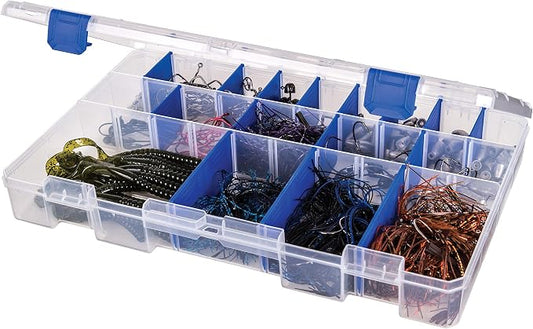 Flambeau Outdoors 5003 Fishing - Includes 15 Dividers, 25 Compartments, Clear Fishing Lure Organizer, Tuff Tainer with Zerust Anti-Rust Dividers - 14.25" x 9.12" x 2"