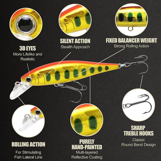 LUCKY CRAFT Pointer 78SP Fishing Lures, 3” Jerkbait Freshwater Bass & Trout Lures, Suspending 4ft–5ft Depth, Jerkbait with Walk-the-Dog Action, Precision Bass Fishing Gear and Accessories