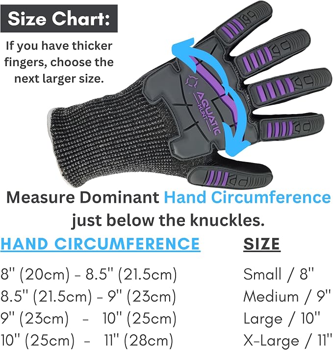 Premium Protection Pair of Dive Gloves for Hunting Lionfish, Lobster, Crab, Spearfishing, Working Underwater - Cut and Puncture Resistant