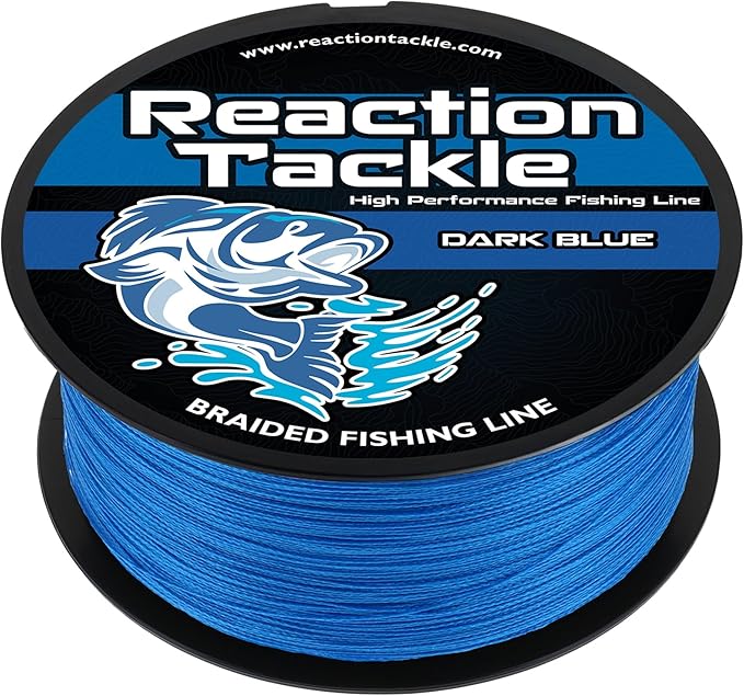 Reaction Tackle Braided Fishing Line - Pro Grade Power Performance for Saltwater or Freshwater Fish - Colored Fishing Line Braid for Extra Visibility