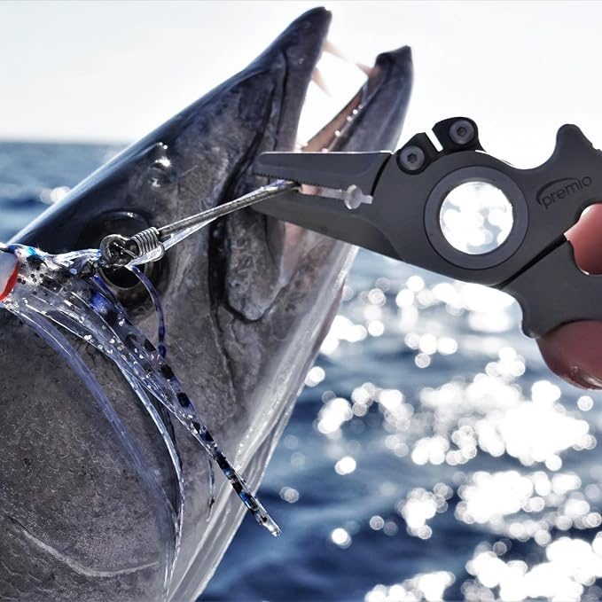 Gambler danco Premio Titanium Fishing Pliers, with Lanyard & Leather Sheath, Saltwater-Resistant Pliers for Offshore and Inshore Anglers, Multiple Sizes and Colors Available