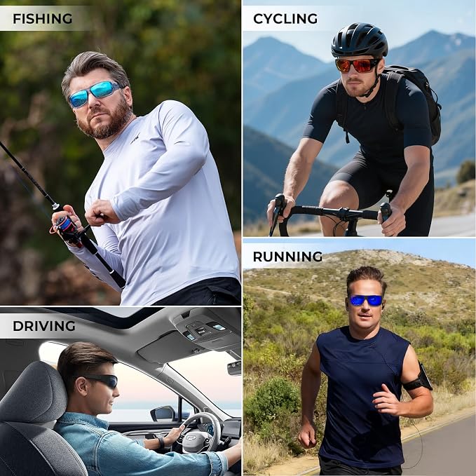 KastKing Iditarod Polarized Sport Sunglasses,PuriVex Protective Lens Coating Fishing Sunglasses For Driving Cycling Running
