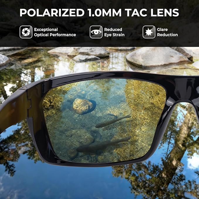 KastKing Huzzah Polarized Sport Sunglasses for Men and Women, Ideal for Driving Fishing Cycling and Running,UV Protection