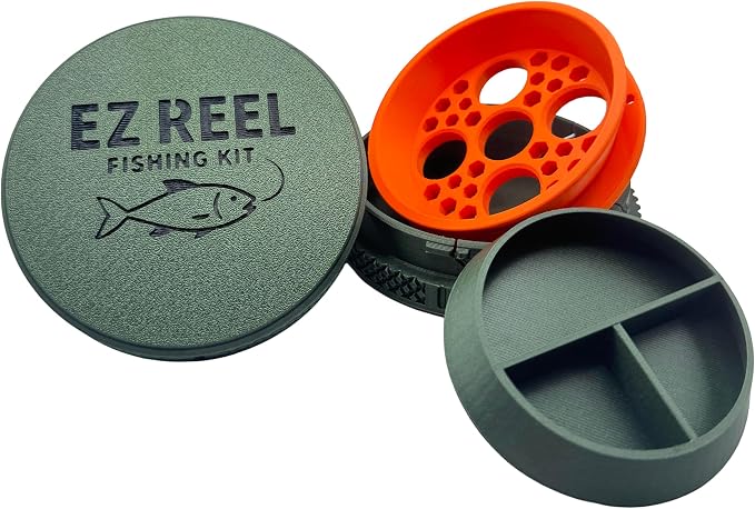 EZ Reel Fishing Kit – Pocket Size Handline Fishing Reel | Ultimate Compact Rodless Reel Fishing Kit for Hiking, Outdoors, and Adventure.