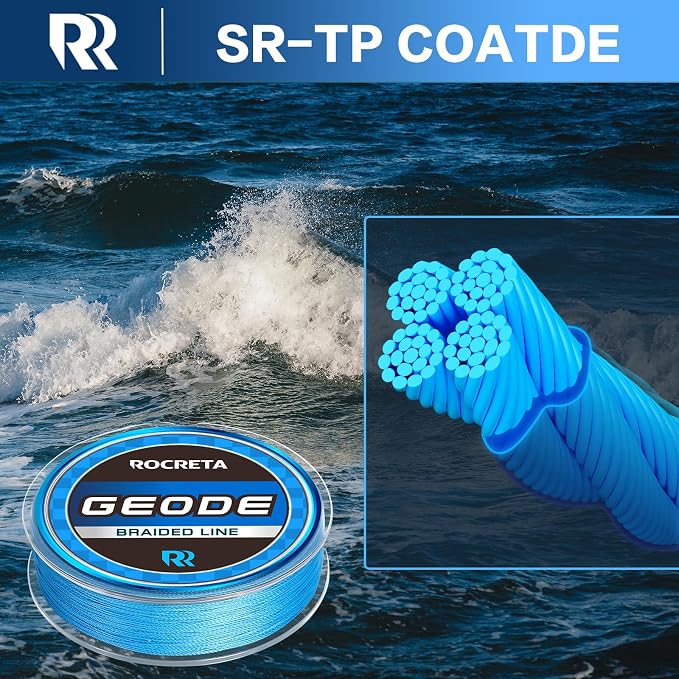 Geode Braided Fishing Line, Super Strong Power Braid Lines for Saltwater and Freshwater Fish 8-50lb, 150yds/300yds/500yds/1000yds