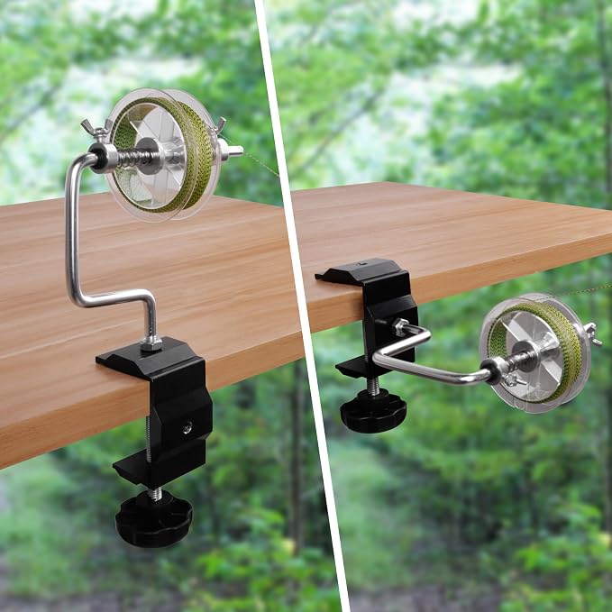 Fishing Line Spooler Portable Fishing Line Winder Spooler Machine Adjustable Stable Reel Spooler with Clamp Spooling Station System for Spinning Casting Reels