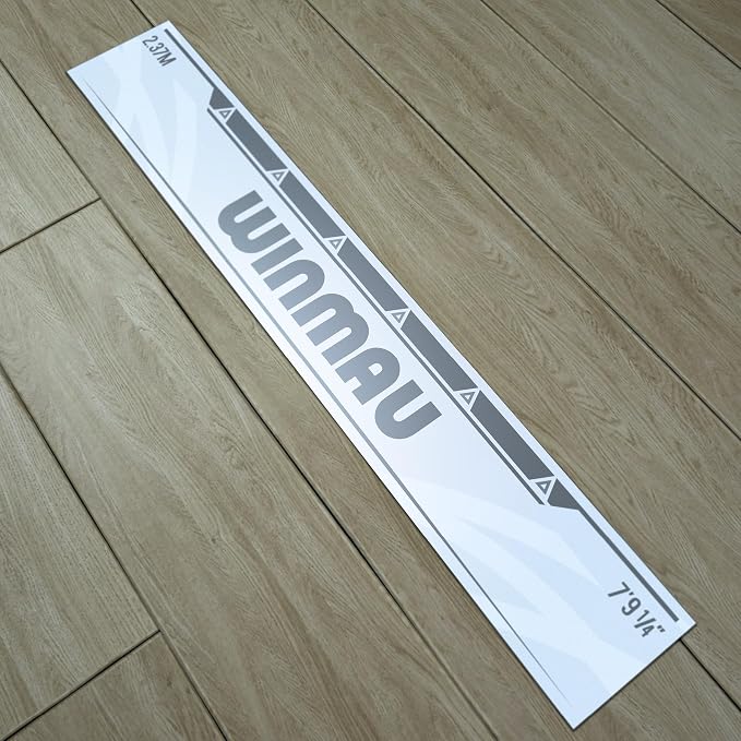 Winmau Darts Oche Line - High Visibility Throw Line Marker with Toe Markers for Consistent Stance - Self-Adhesive, Sticks to Hard Floors (Wood/Tile/Laminate) - Regulation Distance