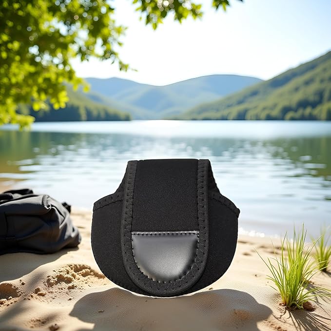 1pc Black Fishing Reel Cover-Spinning/Baitcasting Reel-Slimplicty Fashionable Case Bag Protective Pouch Storage Cover Bag For 100 150 Series Baitcaster Fishing Reel Bags Storage,Reels and Accessories