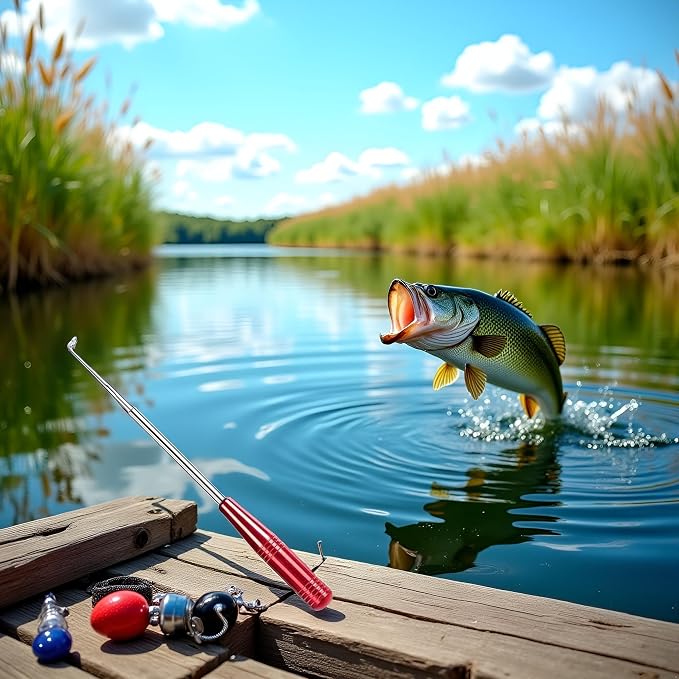 Red Fishing Hook Remover Fishing Hook Quick Removal Device Portable Hook Detacher Security Extractor Fish Hook Disconnect Device Fishing Hooks Accessory