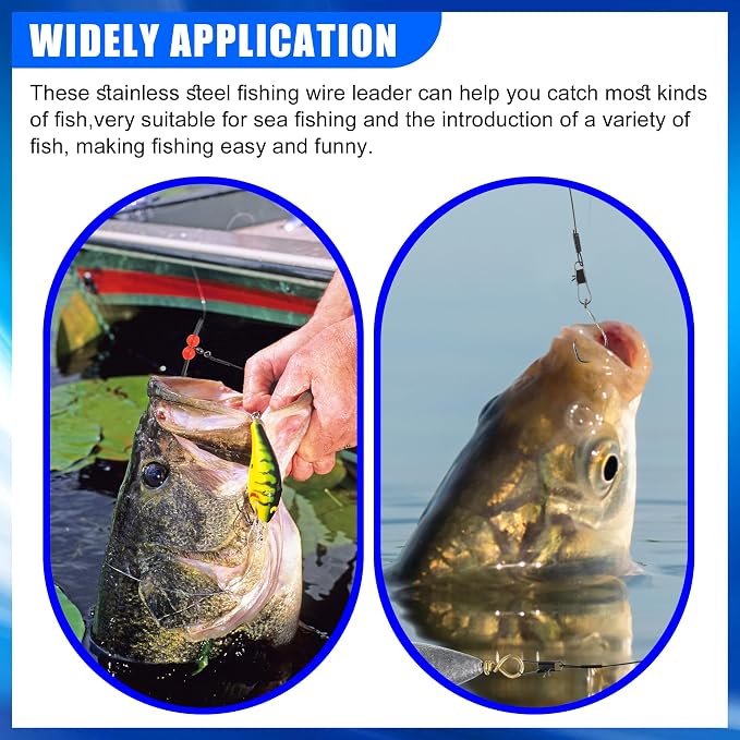 Fishing Leaders Saltwater Tackle Rig Surf Fishing Rigs with Swivel Snaps High Strength Wire Leader Bottom Rigs Fishing Gear Equipment for Lures Bait Hooks