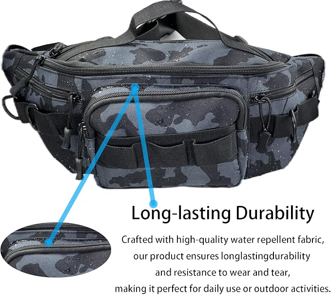 Fishing Fanny Pack for Men -Fishing Fanny Pack-Lightweight and Fishing Sling Pack
