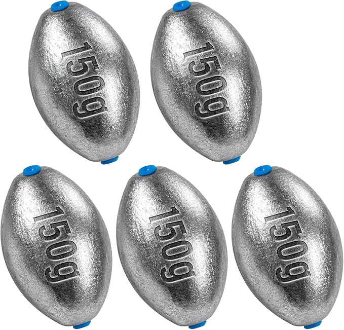Alwonder Egg Sinkers Fishing Weights 3/16-10oz, Oval Lead Fishing Weights Sinkers Bass Fishing Casting Egg Sinker Saltwater Freshwater Tackle