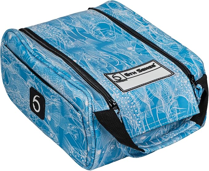 6th Sense Fishing Large Bait Bag – Durable Soft-Sided Storage for Soft Plastics - Perfect for Bass and Crappie Fishing (Inshore - Blue)