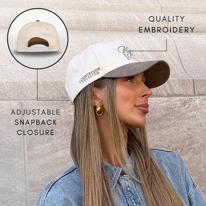 Vintage Western Trucker Hat | Men & Women | Country Cute Caps for Cowgirls Cowboys | Camo Denim Embroidered Cotton | Snapback