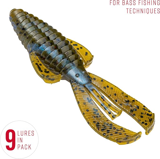 Strike King Rage Bug Fishing Lure, Soft Plastic Grub, Unique Design, Subtle Action