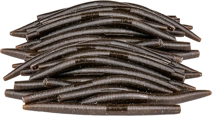 Soft Fishing Worm 100PCS, 3/4/5/6" Mega Value Pack Senko Style Soft Lures for Bass, Plastic Worm Stick Baits, Multicolor, Cost-Effective Fishing Gift