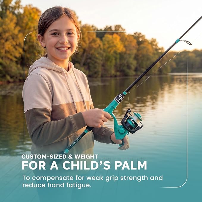DaddyGoFish Spinning Fishing Rod and Reel Combo Set with Tackle Box | Kids Fishing Pole | Carbon Fiber Telescopic Fishing Rod Kit | Spinning Reel for Travel Saltwater Freshwater Fishing Gear Kit