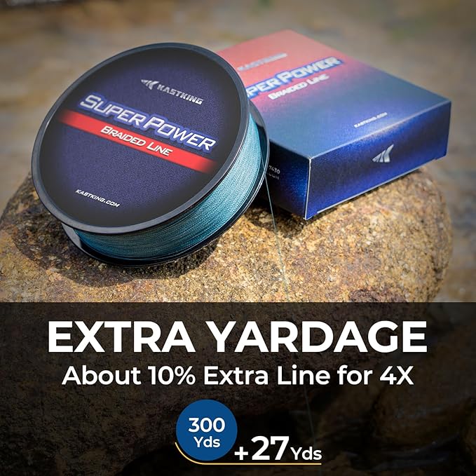 KastKing SuperPower Braided Fishing Line - Abrasion Resistant Braided Lines – Incredible Superline – Zero Stretch – Smaller Diameter – A Must-Have!