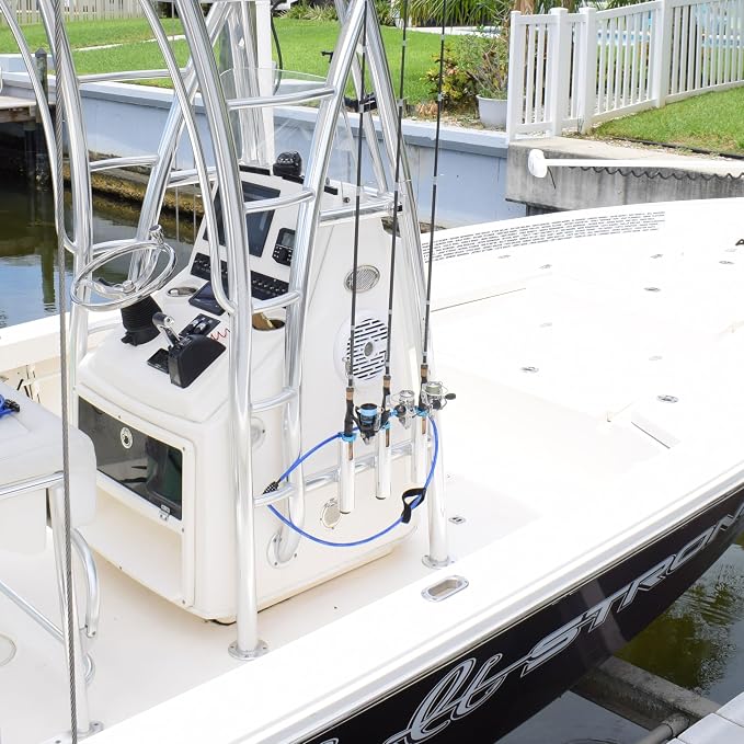 DocksLocks Fishing Rod & Reel Lock, Fishing Pole Lock for Storage, Gear, Equipment, Accessories, Rod Holder, Truck Bed, Car Rack, Piers, Boats and Marinas
