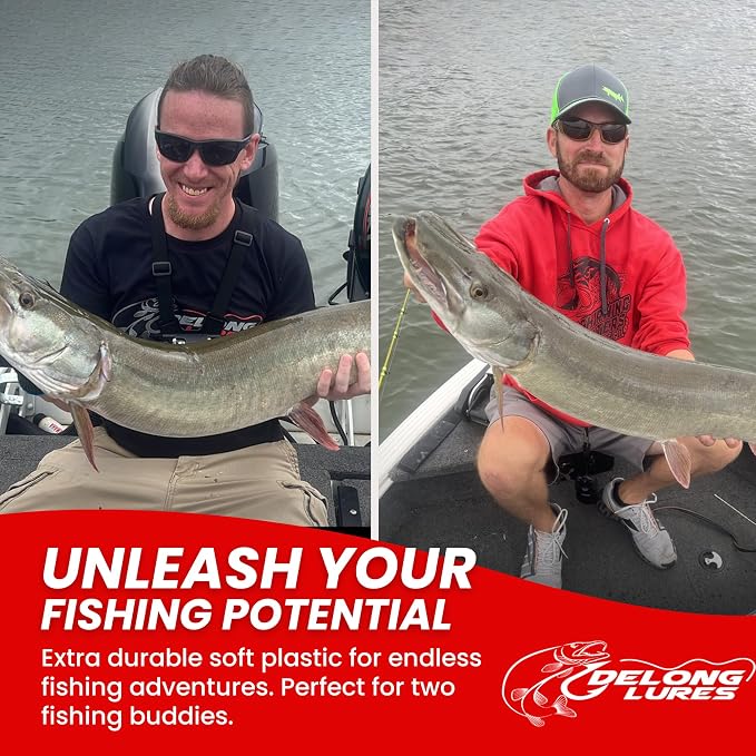 Delong Lures - The Berserker, Bucktail Fishing Lures - Bucktail Jig with Inline Spinner, Musky & Pike Baits Spinnerbaits, Tackle for Freshwater and Saltwater Fishing, Made in USA
