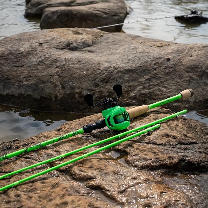 KastKing Zephyr Dual-Tip Fishing Rod and Reel Combo,Spinning & Baitcaster Combo,Dual Tips Section for Different Powers,IM6 Graphite 2-Piece Rod with Extra Tip,Sensitive & Powerful,Freshwater Fishing