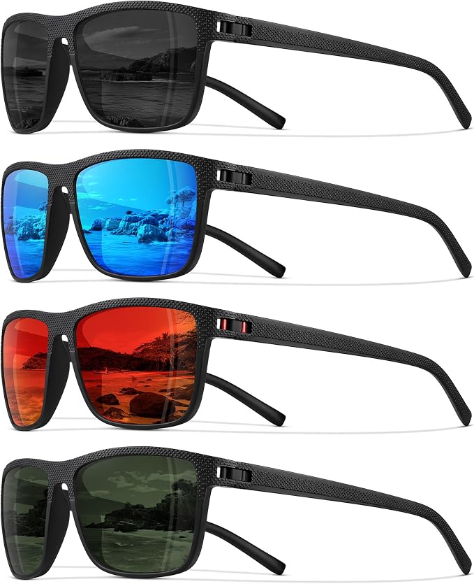 STORYCOAST Polarized Sunglasses for Men Women Classic Square Sports Fishing Running Golf Sun Glasses UV Protection