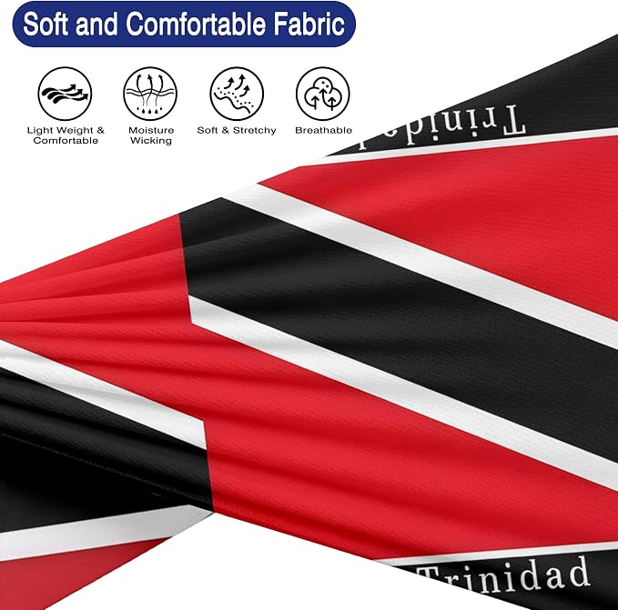 Flag Headbands for Men Women, Moisture Wicking Sweatband Breathable Sports Headwrap, Non-Slip Stretchy Fitness Hair Band