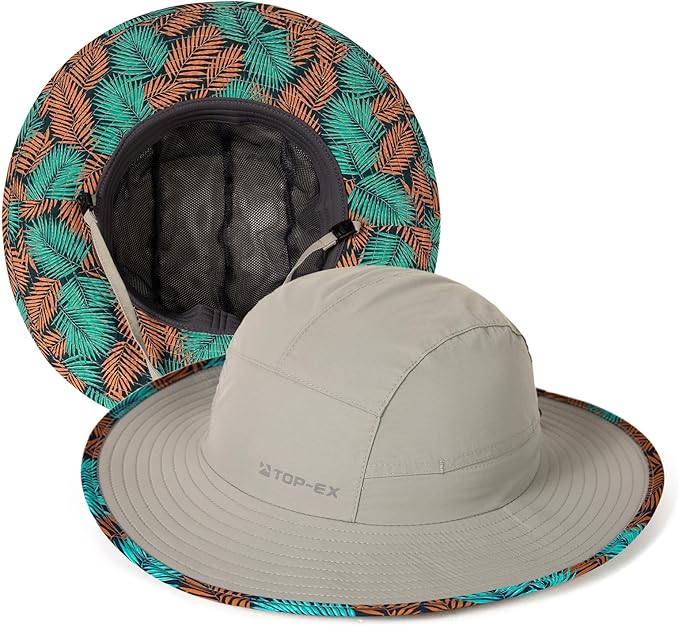 TOP-EX XL/XXL Waterproof Mens Sun Hat Wide Brim UPF 50+ Bucket Hat for Women Sun Protection Outdoor Hiking