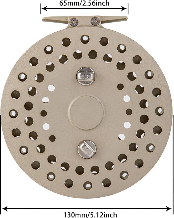 Aluminum Centerpin Float Fishing Reel, 130mm Diameter, for Steelhead and Salmon Trotting Fishing