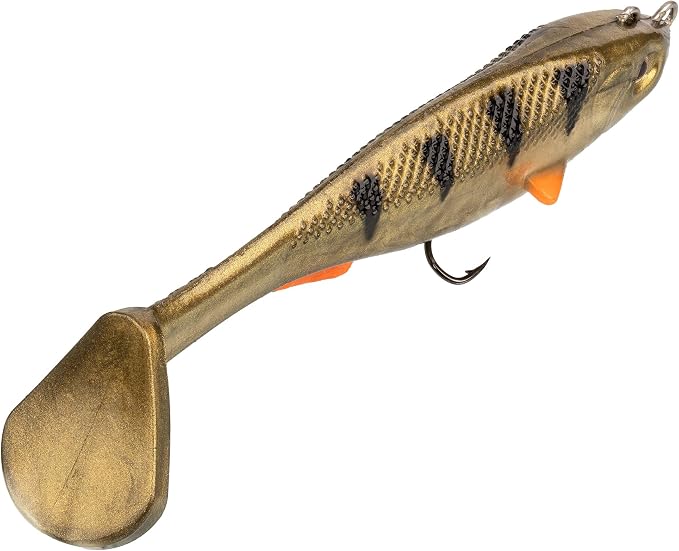 Strike King Final Copy Fishing Lure, Pre-Rigged Soft Plastic Swimbait, Free-Swinging Size 4 Treble Hook, Belly Magnetic Hook Keeper, 7/8-Ounce