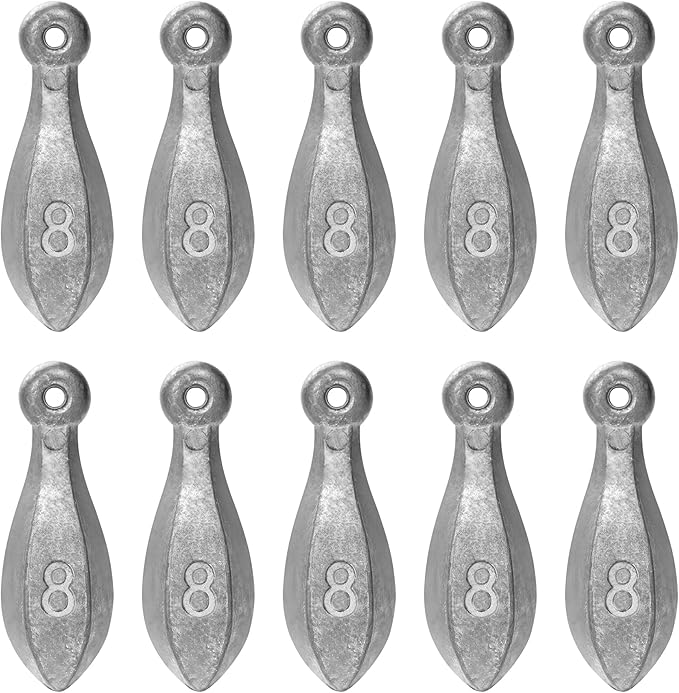 BLUEWING Bank Sinker 1LB/2LB/3LB/5LB/6LB Box Fishing Weights Saltwater Bullet Lead 1oz,2oz,3oz,5oz,8oz,10oz,12oz,16oz,32oz