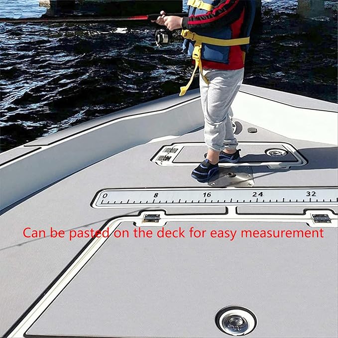 Fish Ruler for Boat 40"/48" with Backing Adhesive Fish Measuring Sticker Foam Fish Measuring Board for Fishing Boat, Cooler, Kayak, Yacht Fish Ruler Boat Accessories