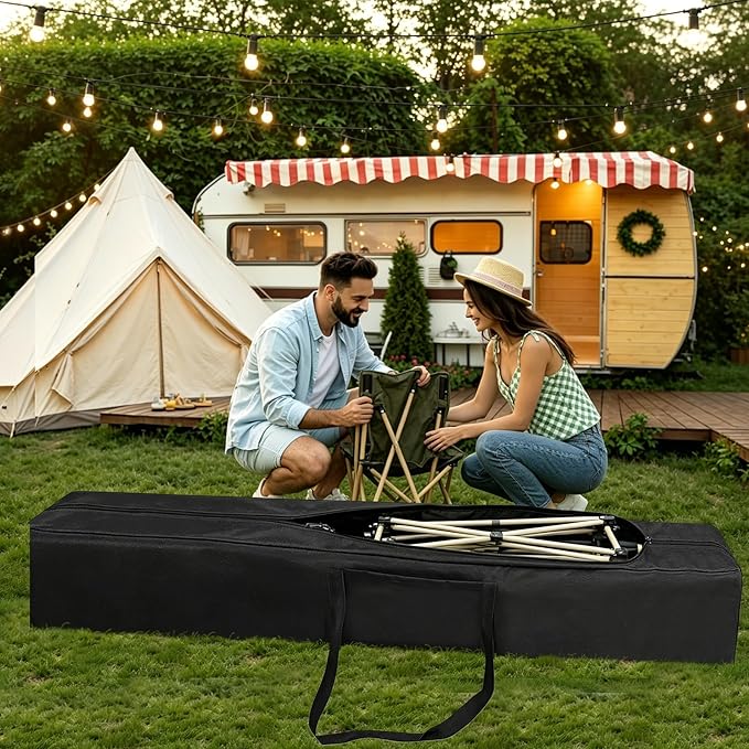 COOLBEBE 83" x 16" x 12" Extra Large Tent Storage Bag - 260L Heavy Duty Waterproof Duffle Bag for Tent Poles, Canopy, Hammock, Tripod, Fishing Gear, Sports Equipment & Outdoor Moving, Black