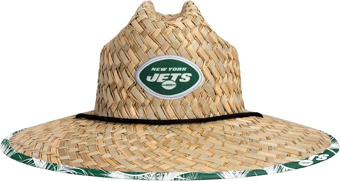 FOCO Men's NCAA College Team Logo Floral Straw Sun Hat