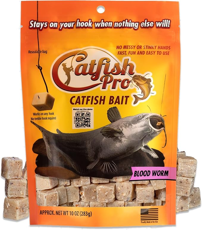 Catfish Pro Catfish Bait - 10oz Bag with 80pcs | Irresistible Scent for Catfish | Mess-Free, Stays On Your Hook When Nothing Else Will | Great for Rod, Reel, Trotline, Jugs & Yoyos Fishing