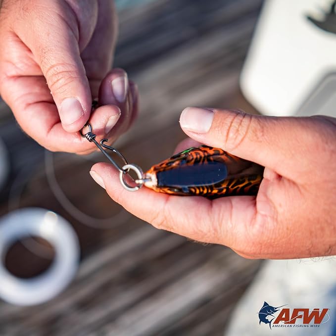 American Fishing Wire Fishing Swivels - Mighty Mini 100% Stainless Steel Snap Crane Swivels, 3X Stronger Than Brass, For Terminal Tackle Box, Up to 600lb Test - Fishing Gear for Fishing Line Leaders