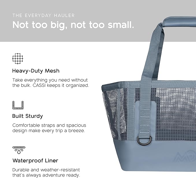 MISSION Boat Gear CASSI Heavy-Duty Outdoor Tote and Waterproof Marine-Grade Mesh Boat Bags
