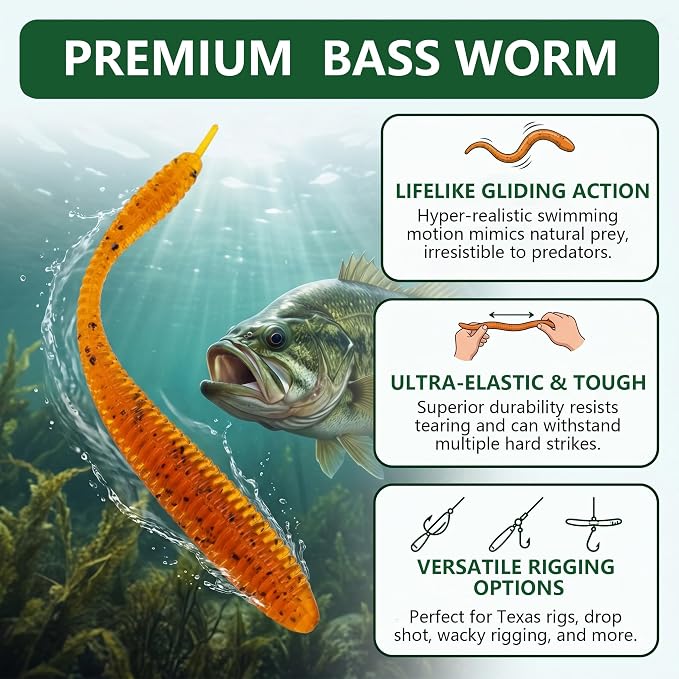 Soft Fishing Lures for Bass Fishing:Pre-Gigged Swim Baits for Saltwater or Freshwater.Soft Plastic Fishing Accessories.