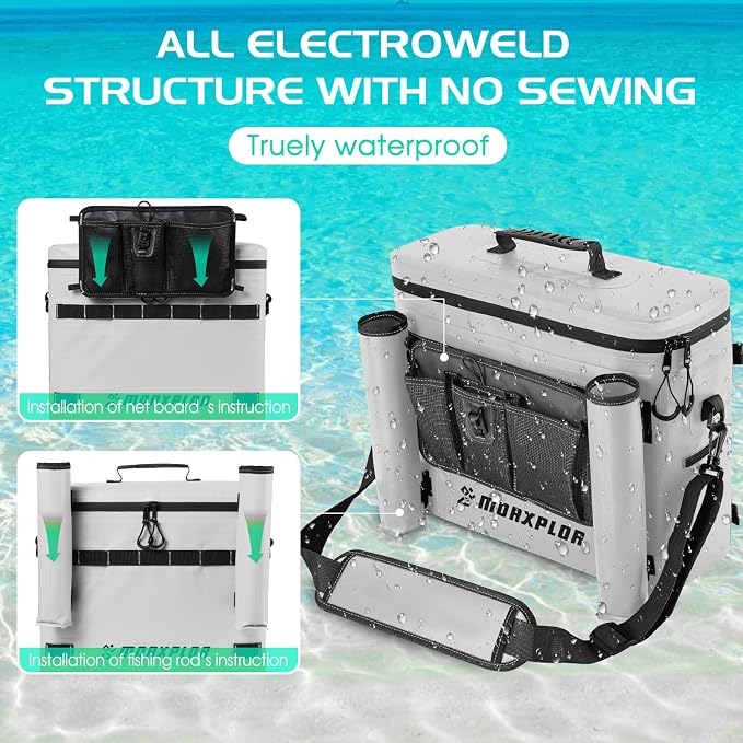 MORXPLOR Kayak Cooler,Waterproof Kayak Seat Back Cooler for Kayaking,Kayak Accessories Cooler Bag,Protable Ice Chest,Beach Cooler,Travel Cooler for Camping or Lunch Bag